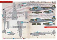  Print Scale Decals  1/48 Lockheed P-38 Lightning Shark Mouth Part 5 PSL48269