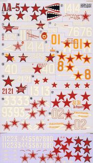  Print Scale Decals  1/72 Lavochkin La-7 Markings for 13 aircraft PSL72011