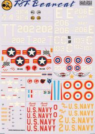  Print Scale Decals  1/72 Grumman F8F Bearcat (10) USN 95081 3F-4 VF-3 PSL72013