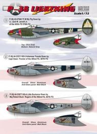  Print Scale Decals  1/72 Lockheed P-38H/P-38J Lightning Part 1 (12) H PSL72016
