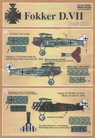  Print Scale Decals  1/72 Fokker D.VII Pt 1 (12) Jasta 65 w PSL72024