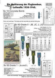  Print Scale Decals  1/72 Die Markierung der Flugbomben.Luftwaffe 1930- PSL72057