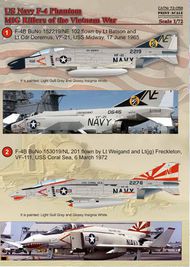  Print Scale Decals  1/72 US NAVY F-4 Phantom Mig Killers Part 1 PSL72058