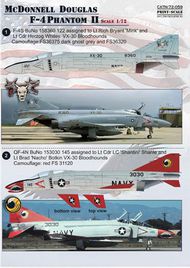  Print Scale Decals  1/72 US NAVY F-4 Phantom Mig Killers Part 2 PSL72059
