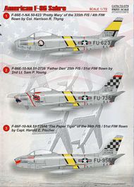  Print Scale Decals  1/72 North-American F-86E Sabre DOUBLE SHEET! PSL72079
