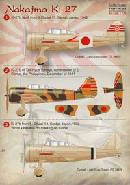  Print Scale Decals  1/72 Nakajima Ki-27 Nate: 1. Ki-27b No.9 from 3 Ch PSL72080