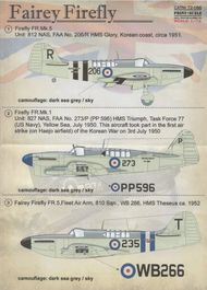  Print Scale Decals  1/72 Fairey Firefly PSL72086