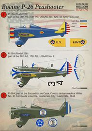 Print Scale Decals  1/72 Boeing P-26 Peashooter: 1. P-26A (Model 266) PSL72090