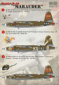  Print Scale Decals  1/72 Martin B-26 Marauder: 1. B-26C-20-MO s/n 41-3 PSL72097