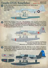  Print Scale Decals  1/72 Vought OS2U Kingfisher: 1. Vought Sikorsky OS PSL72122