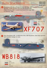  Print Scale Decals  1/72 Avro Shackleton PSL72130