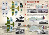  Print Scale Decals  1/72 Seversky P-35: 1. Seversky P-35 Unit: 94th PS PSL72148