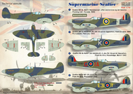  Print Scale Decals  1/72 Supermarine Seafire: 1. Seafire Mk lb, Bl676 PSL72152