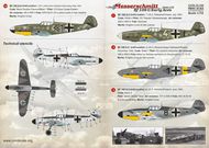  Print Scale Decals  1/72 Messerschmitt Bf.109G Early Aces PSL72166