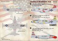  Print Scale Decals  1/72 Lockheed F-80 Shooting Star PSL72168