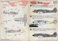  Print Scale Decals  1/72 Focke-Wulf Fw.190A-7 & Fw.190A-8: 1. Fw.190 A PSL72174
