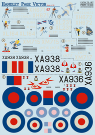  Print Scale Decals  1/72 Handley-Page Victor Double sheet PSL72187