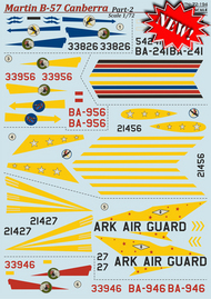  Print Scale Decals  1/72 Martin B-57 Canberra Part-2 PSL72194