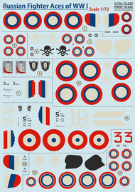  Print Scale Decals  1/72 Russian Fighter Aces of WW1 PSL72220