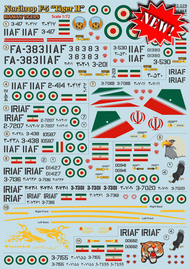  Print Scale Decals  1/72 F-5A/F-5B/F-5E/F-5F/RF-5A Tiger II Iranian AF PSL72229