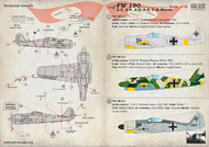  Print Scale Decals  1/72 Focke-Wulf Fw.190A-3, Fw.190A-4, Fw.190A-5, F PSL72230
