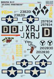  Print Scale Decals  1/72 Boeing B-17G Flying Fortress Nose art: '2nd P PSL72236