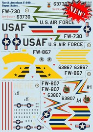  Print Scale Decals  1/72 North-American F-100 Super Sabre PSL72241