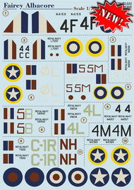  Print Scale Decals  1/72 Fairey Albacore PSL72243