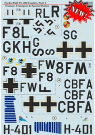  Print Scale Decals  1/72 Focke-Wulf Fw.200 Condor Part 1: complete set PSL72250