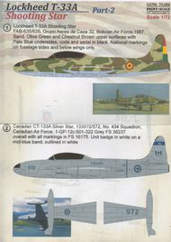  Print Scale Decals  1/72 Lockheed T-33A Shooting Star Part 2 PSL72269