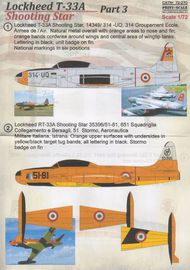  Print Scale Decals  1/72 Lockheed T-33A Shooting Star Part 3 PSL72270