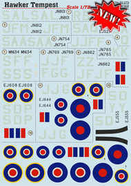  Print Scale Decals  1/72 Hawker Tempest Mk.V PSL72273