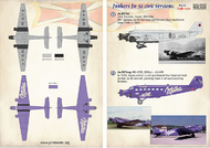  Print Scale Decals  1/72 Junkers Ju.52 civil versions Part-3 PSL72279