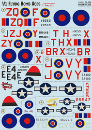  Print Scale Decals  1/72 V-1 Flying Bomb Aces Part 4 Bristol Beaufight PSL72288
