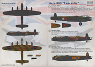  Print Scale Decals  1/72 Avro 683 Lancaster: 1. Lancaster B.Mk.I. Unit PSL72296