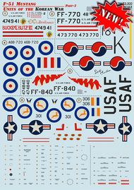  Print Scale Decals  1/72 North-American F-51 Mustang Part 2 (P-51D) PSL72300
