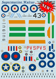  Print Scale Decals  1/72 Supermarine Walrus PSL72308