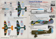  Print Scale Decals  1/72 Curtiss P-36 Hawk; P-36A USAAF; Mohawk Mk.IV PSL72315