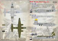  Print Scale Decals  1/72 Martin Marauder B-26F/B-26G: 1. B-26, F-1-MA. PSL72321