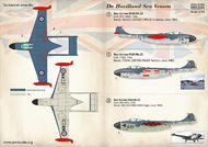  Print Scale Decals  1/72 De Havilland Sea Venom: 1. Sea Venom ECM.Mk.2 PSL72326
