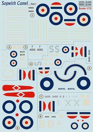  Print Scale Decals  1/72 Sopwith Camel Part-11. 2F. PSL72340