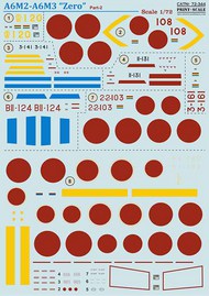  Print Scale Decals  1/72 Mitsubishi A6M2-A6M3 'Zero' Part-2 PSL72344