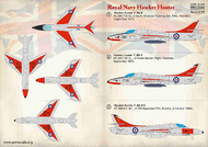  Print Scale Decals  1/72 Royal Navy Hawker Hunter PSL72348