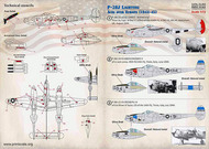  Print Scale Decals  1/72 Lockheed P-38J Lighting Aces over Europe 1944-1945 PSL72353