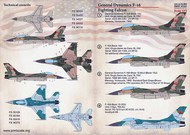  Print Scale Decals  1/72 Genera-Dynamics F-16A Fighting Falcon PSL72364