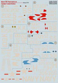  Print Scale Decals  1/72 Navy Grumman F9F-2/F9F-3 Panthers in Combat over Korea PSL72372