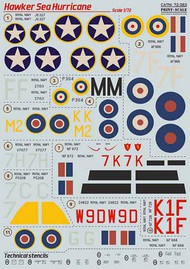  Print Scale Decals  1/72 Hawker Sea Hurricane Pt.1 PSL72383