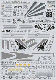  Print Scale Decals  1/72 Grumman F-14A Tomcat Part 3 PSL72390