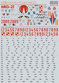  Print Scale Decals  1/72 Mikoyan MiG-21 Polish Air Force PSL72419