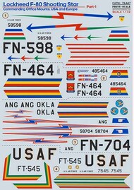  Print Scale Decals  1/72 Lockheed F-80 USA & Europe Part 1 PSL72447